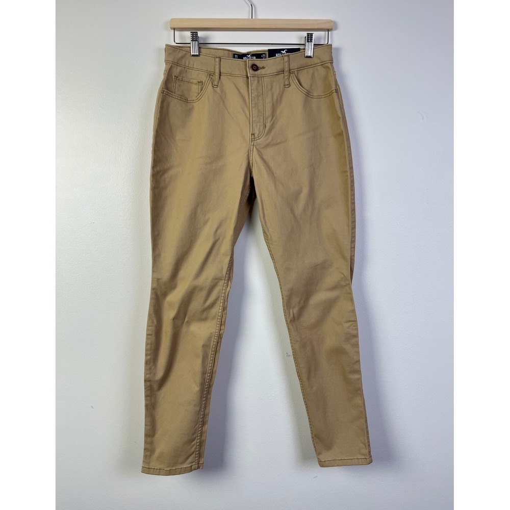 Hollister High Rise Super Skinny Pants Womens Size 9S W29 L27 Khaki Tan Casual